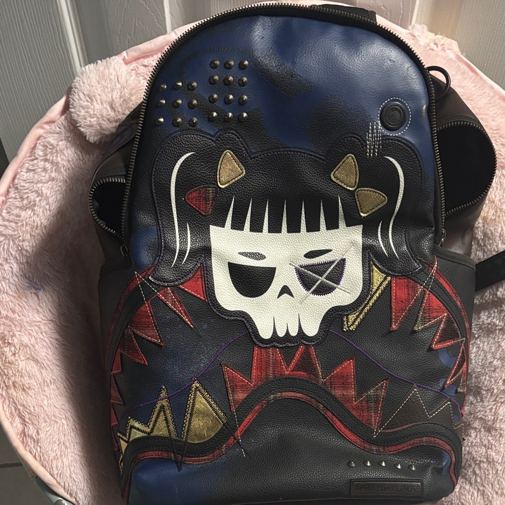Edgy Skull Design Backpack